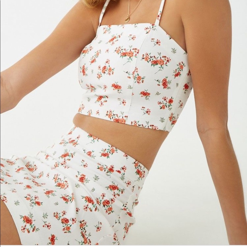 Forever 21 - Two Piece Set - Crop Top + Skirt